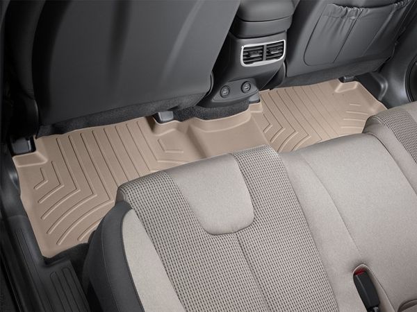 Коврики Weathertech Beige для Hyundai Santa Fe (mkIV)(not hybrid)(2 row) 2020-> - Фото 2