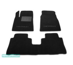 Двухслойные коврики Sotra Premium Black для Chevrolet Captiva (mkI)(1-2 ряд) 2006-2009
