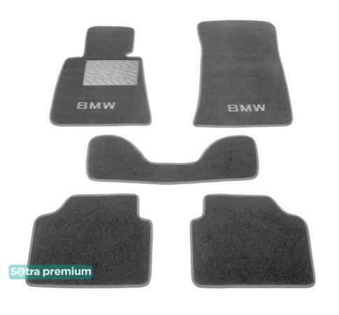 Двошарові килимки Sotra Premium Grey для BMW 3-series (E90/E91) 2005-2011 - Фото 1