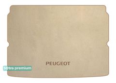 Двухслойные коврики Sotra Premium Beige для Peugeot 2008 (mkII)(с двухуровневым полом)(верхний уровень)(багажник) 2019→