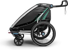 Дитяча коляска Thule Chariot Lite 1 (Blue Grass-Black) - Фото 4