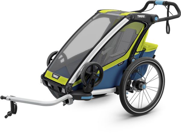 Дитяча коляска Thule Chariot Sport 1 (Chartreuse-Mykonos) - Фото 1