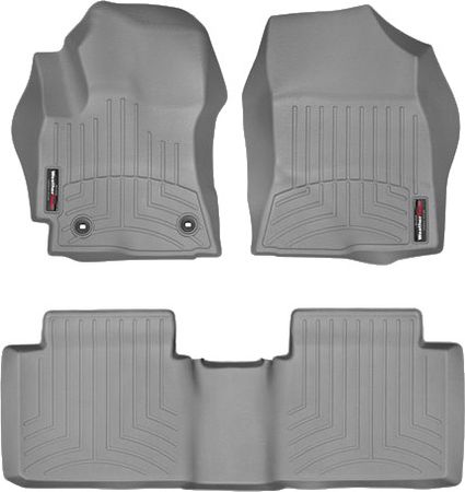 Коврики Weathertech Grey для Toyota Corolla (US)(E170)(with heating vens under front seats) 2013-2016 manual - Фото 1