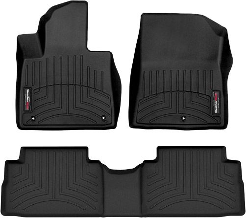 Коврики Weathertech Black для Hyundai Santa Fe (mkIV)(not hybrid)(1-2 row) 2020-> - Фото 1