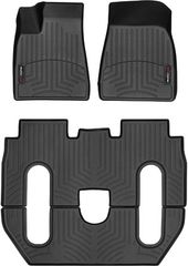 Коврики WeatherTech Black для Tesla Model X (mkI)(6 seats with console)(1-2-3 row) 18/10/2016-2020