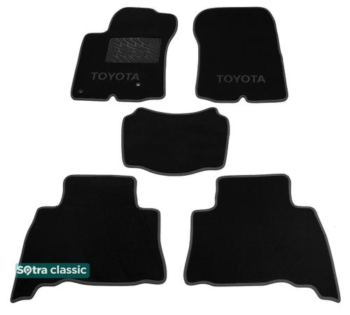Двухслойные коврики Sotra Classic Black для Toyota Land Cruiser Prado (J150)(1-2 ряд) 2009-2013 - Фото 1