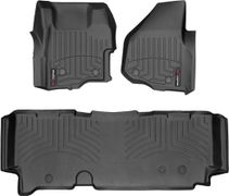 Коврики Weathertech Black для Ford Super Duty (extended cab)(mkIII)(with 4x4 shifter)(no dead pedal) 2011-2012 automatic - Фото 1