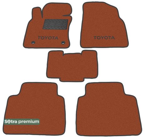 Двухслойные коврики Sotra Premium Terracotta для Toyota Camry (mkVIII)(XV70) 2017→ - Фото 1
