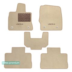 Двошарові килимки Sotra Premium Beige для Lincoln Aviator (mkII)(1-2 ряд) 2019→