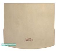 Двошарові килимки Sotra Premium Beige для Ford Focus (mkIII)(універсал)(багажник) 2015-2018 - Фото 1