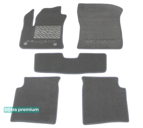 Двошарові килимки Sotra Premium Grey для Peugeot 2008-e (mkII)(електро) 2020→ - Фото 1