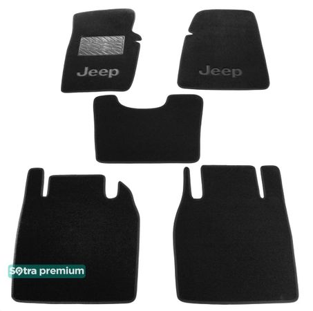 Двухслойные коврики Sotra Premium Black для Jeep Cherokee (mkII)(XJ) 1998-2001 - Фото 1