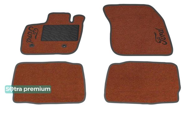 Двошарові килимки Sotra Premium Terracotta для Ford Fusion (mkII) 2013-2020 - Фото 1