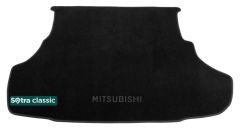 Двухслойные коврики Sotra Classic Black для Mitsubishi Lancer (mkX)(седан)(с запаской)(багажник) 2008-2017