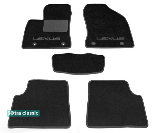 Двошарові килимки Sotra Classic Grey для Lexus CT (mkI) 2011-2022 - Фото 1