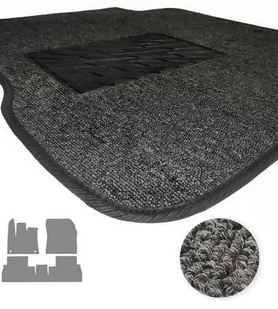 Текстильні килимки Pro-Eco Graphite для Peugeot Rifter (mkIII)(пассажир без регулировок)(круглые клипсы)(1-2 ряд) 2018→ - Фото 1