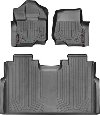 Коврики WeatherTech Black для Ford F-150 (mkXIII)(double cab)(1 row - 2pcs.)(1 row bench seats) 2015-2020 - Фото 1