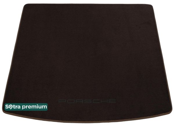 Двошарові килимки Sotra Premium Chocolate для Porsche Cayenne (mkIII)(багажник) 2017→ - Фото 1