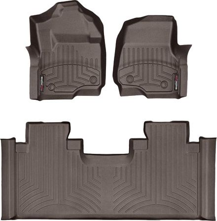 Коврики Weathertech Choco для Ford Super Duty (extended cab)(mkIV)(1 row - 2pcs.)(1 row bench seats) 2017→ - Фото 1