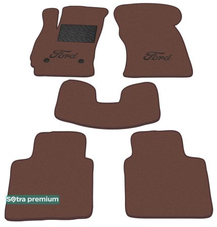 Двошарові килимки Sotra Premium Chocolate для Ford Mondeo (mkIII) 2000-2007 - Фото 1