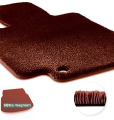 Двошарові килимки Sotra Magnum Red для Mercedes-Benz C-Class (W204)(седан)(2 ряд складається)(багажник) 2007-2014