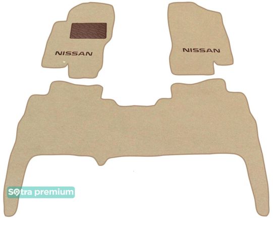 Двухслойные коврики Sotra Premium Beige для Nissan Navara (mkIII)(D40) 2004-2010 - Фото 1