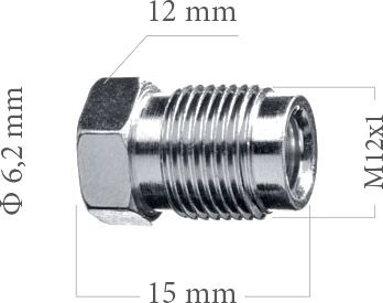 Наконечник WP 5-100-102X (M12х1) під трубку 6.0мм - Фото 1