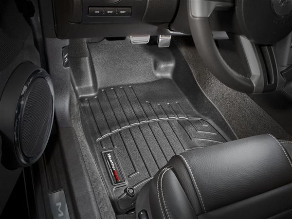 Коврики Weathertech Black для Ford Mustang (mkV)(2 fixing hooks)(1 row) 2009-2010 - Фото 2