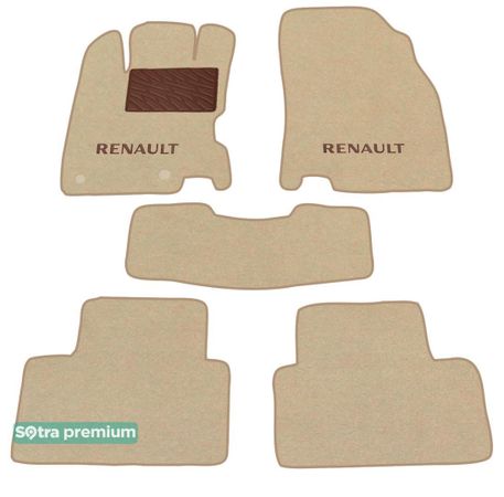 Двошарові килимки Sotra Premium Beige для Renault Kadjar (mkI) 2015-2022 - Фото 1