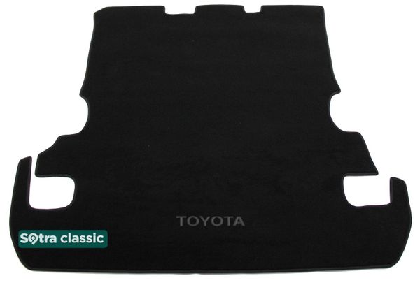 Двошарові килимки Sotra Classic Black для Toyota Land Cruiser (J200)(з вирізами під 3 ряд)(багажник) 2007-2015 - Фото 1