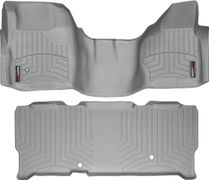 Коврики Weathertech Grey для Ford Super Duty (extended cab)(mkII)(no 4x4 shifter)(1 row - 1pc.) 2008-2010 automatic - Фото 1