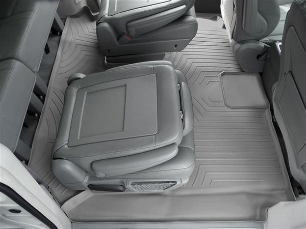 Коврики Weathertech Grey для Dodge / Chrysler Grand Caravan (mkV)(1-2-3 row)(no console)(2 row bucket Stow & Go seats) 2012→ - Фото 3