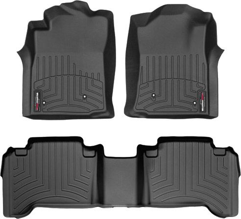 Коврики Weathertech Black для Toyota Tacoma (double cab)(mkII) 2008-2011 automatic - Фото 1