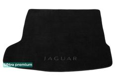 Двухслойные коврики Sotra Premium Black для Jaguar F-Pace (mkI)(без сетки в левой нише)(багажник) 2016→