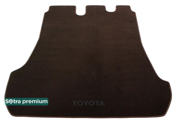 Двухслойные коврики Sotra Premium Chocolate для Toyota Land Cruiser (J200)(без вырезов под 3 ряд)(багажник) 2016-2021 - Фото 1