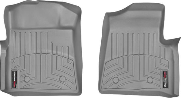 Коврики WeatherTech Grey для Ford F-150 (mkXII)(all cabs)(no 4x4 shifter)(no air vents to 2 row)(4 fixing posts)(2 pcs.)(1 row) 2010-2014 - Фото 1