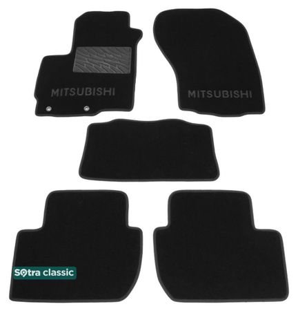 Двошарові килимки Sotra Classic Black для Mitsubishi Outlander (mkII) 2007-2012 - Фото 1