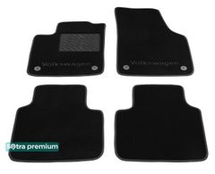Двошарові килимки Sotra Premium Black для Volkswagen Atlas/Teramont (mkI)(2 ряд цільний)(1-2 ряд) 2017→