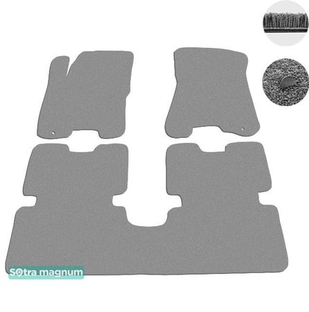 Двошарові килимки Sotra Magnum Grey для Kia Sportage (mkII) 2004-2009 - Фото 1