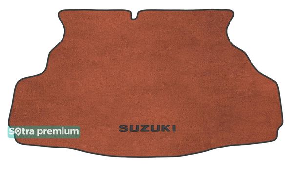 Двошарові килимки Sotra Premium Terracotta для Suzuki Liana (mkI)(седан)(багажник) 2001-2007 - Фото 1