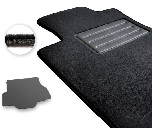 Двошарові килимки Optimal для Ford Fiesta (mkVII)(седан)(багажник) 2009-2018 (USA) - Фото 1