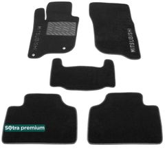 Двошарові килимки Sotra Premium Black для Mitsubishi Pajero Sport (mkIII)(2 люверса) 2015→