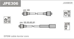 Провода зажигания Janmor JPE306 для Nissan Cherry 1.0 (A10S) / 1.6 (E16I) / Micra 1.0; Toyota Celica 2.0 - Фото 1