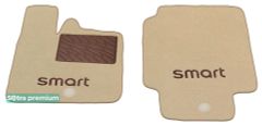 Двухслойные коврики Sotra Premium Beige для Smart ForTwo (A450-W450) 1998-2006 - Фото 1