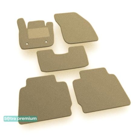 Двошарові килимки Sotra Premium Beige для Lincoln МКZ (mkII) 2013-2020 - Фото 1