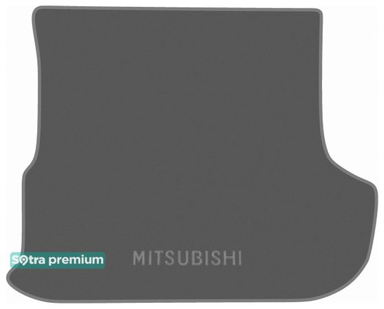 Двухслойные коврики Sotra Premium Grey для Mitsubishi Outlander (mkII)(с сабвуфером)(багажник) 2007-2012 - Фото 1