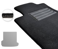 Двошарові килимки Optimal для Audi Q7/SQ7 (mkII)(частичное перекрытие полозьев)(багажник) 2015→