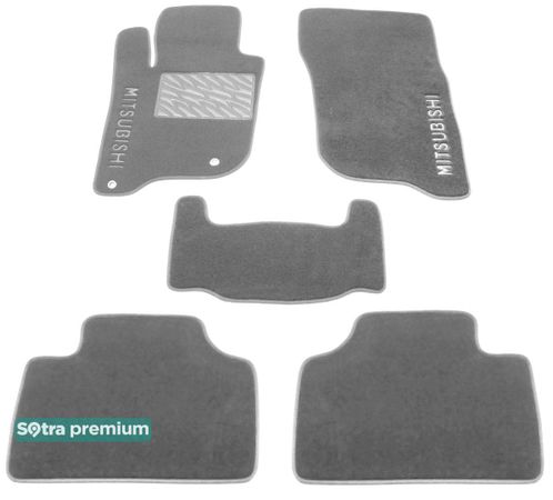 Двошарові килимки Sotra Premium Grey для Mitsubishi Pajero Sport (mkIII)(2 люверса) 2015→ - Фото 1