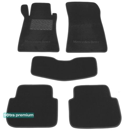 Двошарові килимки Sotra Premium Grey для Mercedes-Benz CLK-Class (C209; A209) 2002-2010 - Фото 1