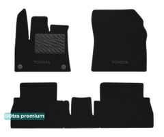 Двошарові килимки Sotra Premium Black для Toyota ProAce City (mkI)(пасажир без регулювань)(круглі кліпси) 2019→
